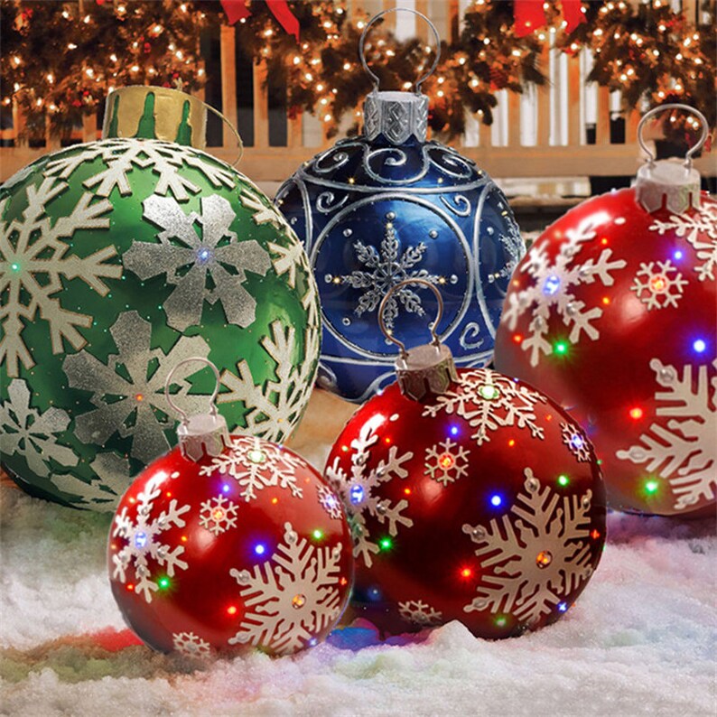 XXL Christmas Outdoor Inflatable Baubles PVC Giant Large Etsy UK