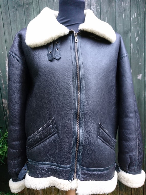 Sheepskin flying jacket