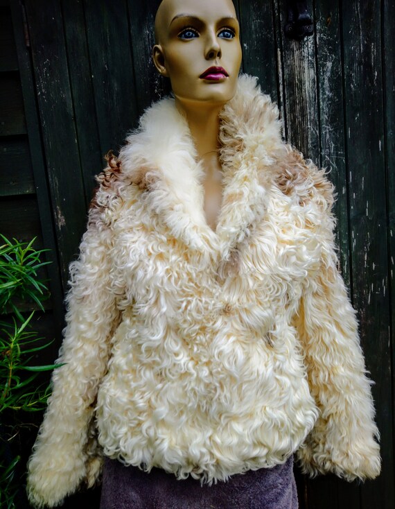 Mongolian curly sheepskin jacket