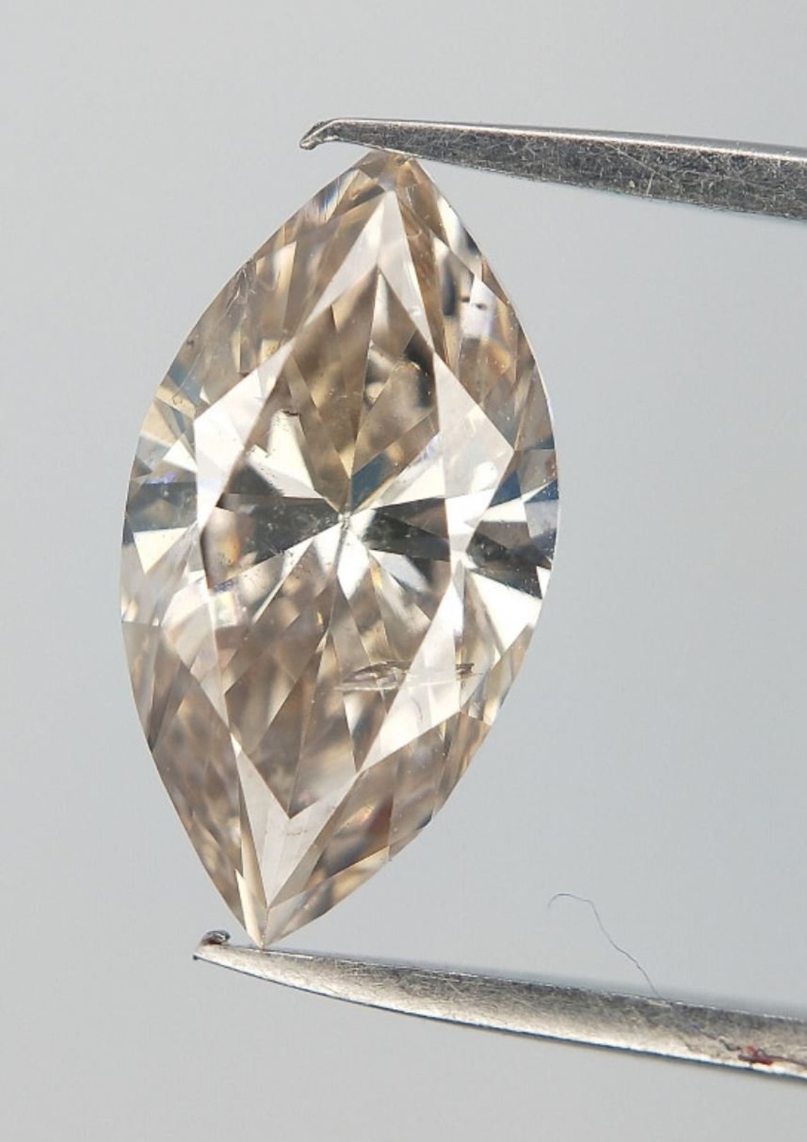 Spectacular .78 Carat Marquis Cut Champagne Diamond in 14K - Etsy