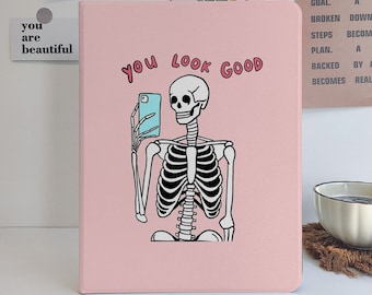 Skull iPad Case iPad Case Cute iPad 10th Generation Case 10.9 Inch iPad Case iPad Pro 12.9 Case with Pencil Holder iPad Air 4th 5th Mini 6