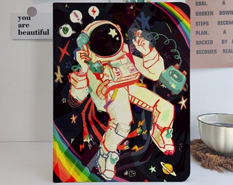 Astronaut Painting iPad Pro 12.9 Case with Pencil Holder iPad 9/8 10.2"11" iPad 10th Gen Case Air 4 iPad Mini 6 5 4 iPad 2021 2020 Pro Cover