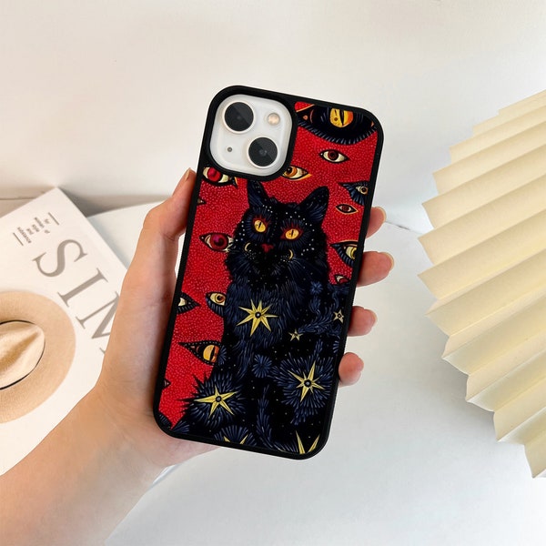 Mystery Cat Phone Case Aesthetic Phone Case Cute iPhone 15 Pro Max Case 14 Pro Case 13 Pro Max 13 Mini Case iPhone 15 Case iPhone 11 Case