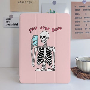 Skull iPad Case iPad Case Cute iPad 10th Generation Case 10.9 Inch iPad Case iPad Pro 12.9 Case with Pencil Holder iPad Air 4th 5th Mini 6 image 3