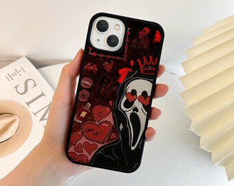 Call Me Scream Ghost Aesthetic Phone Case Cute iPhone 15 14 13 12 11 Pro Max 15 14 Plus Case 14 Pro Case 13 12 Mini Case 7/8/SE X/XS Cover