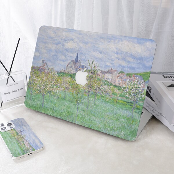 Springtime in Giverny Laptop Case Laptop Cover For Macbook Air Case 15/13/11 Inch Pro 13/14/15/16 Hard Protective Macbook Case M2 M3 2024