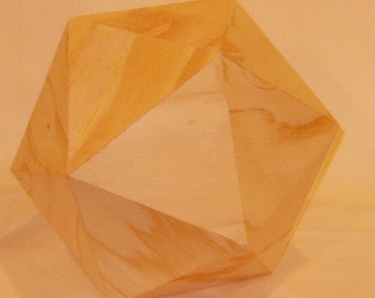 4" Wooden Icosahedron