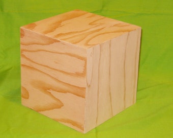 12" Wooden Cube.
