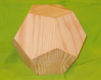 12" Wooden Dodecahedron.