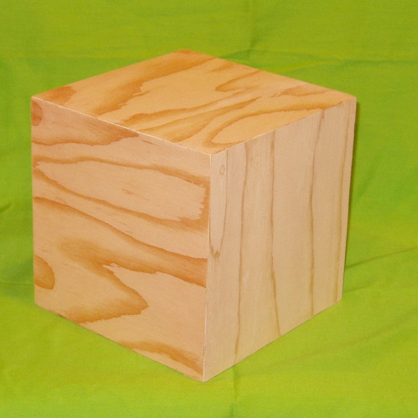 8" Wooden Cube.