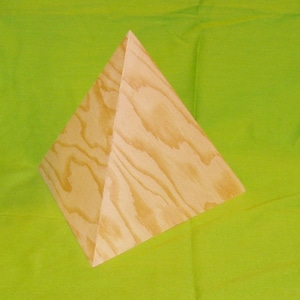 5" Wooden Tetrahedron.