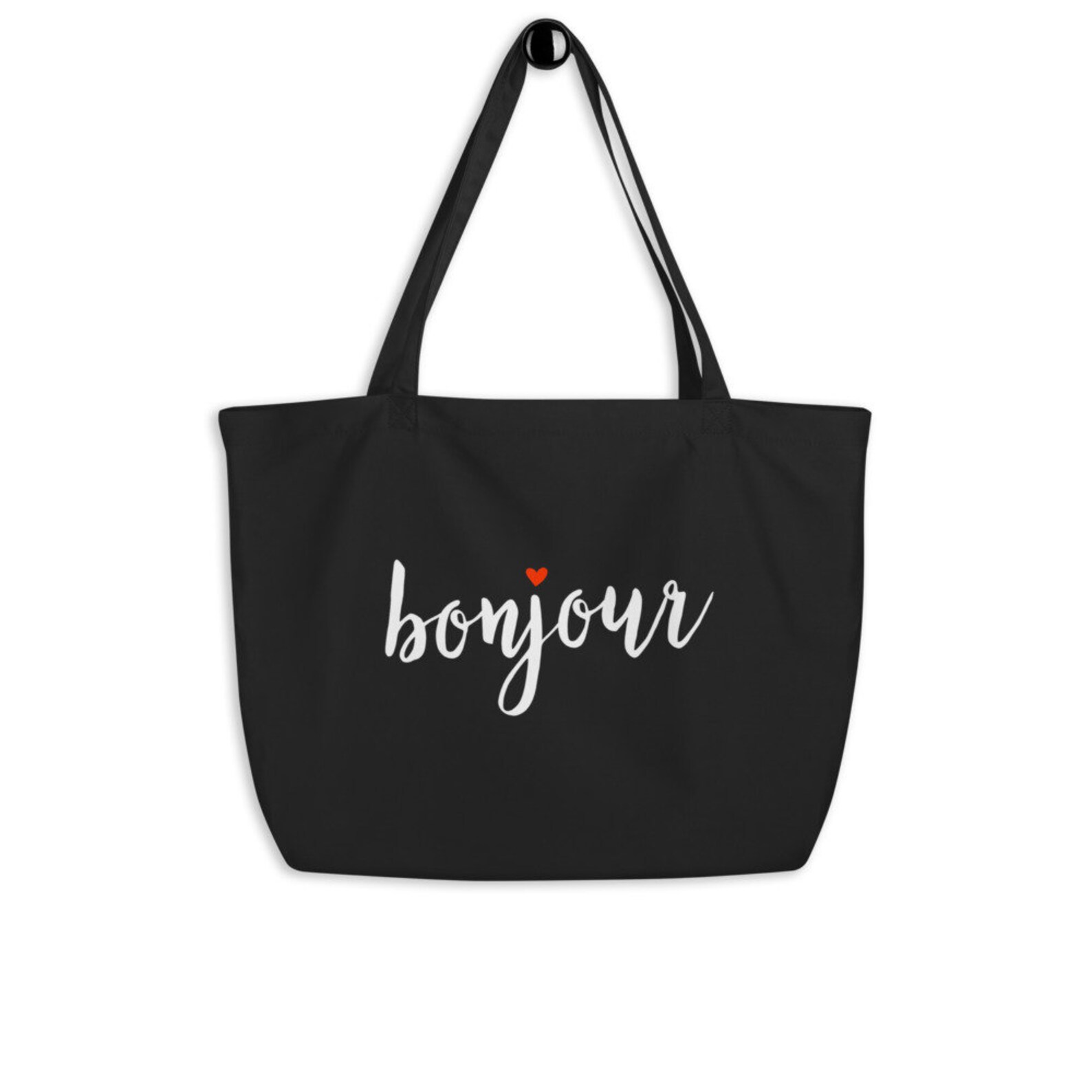 Large Travel Tote Bag Bonjour Tote Bag Vacation Tote Bag Etsy