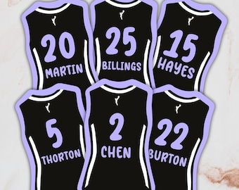 Golden State Valkyries Team Jersey Stickers