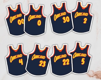 San Francisco California Golden State Warriors Basketball Oakland Edition Sports Team Jersey Stickers
