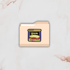 Vanilla Folder with Canned Spam Design Sticker