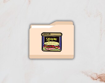 Vanilla Folder with Canned Spam Design Sticker