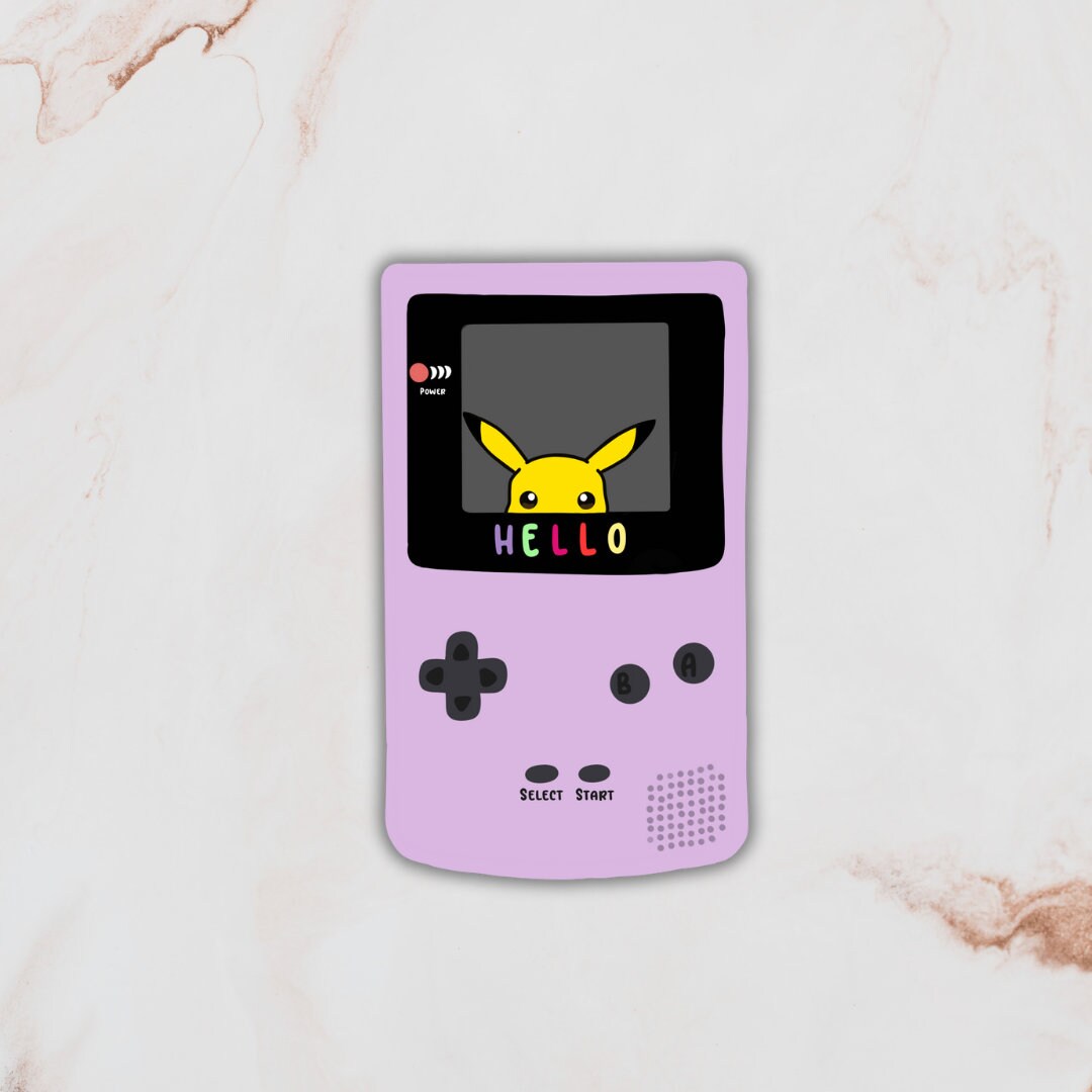 Pikachu Gameboy Color Rear Sticker Gameboy Color Pikachu Sticker - Etsy