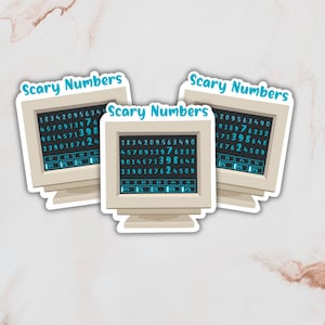 Apple TV Original Severance Scary Numbers Computer Sticker