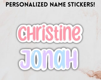 Customized Name Sticker, Personalized Name Sticker, Custom Stickers, Water Bottle Sticker, Laptop Sticker, Waterproof