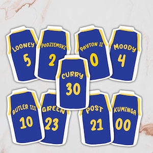 San Francisco Golden State warriors Basketball Jersey Team Aufkleber