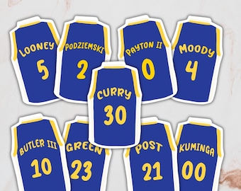 San Francisco California Golden State Warriors Basketball Blue Jersey Team Stickers