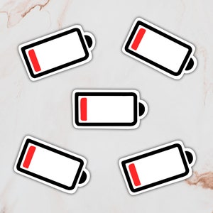 Apple iPhone Low Red Battery Icon Phone Sticker