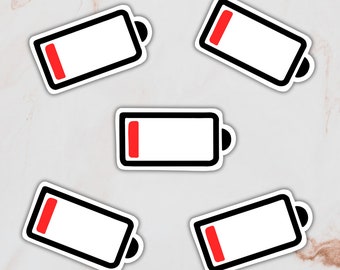 Apple iPhone Low Red Battery Icon Phone Sticker
