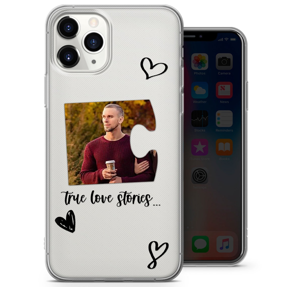 Custom Photo Couple Phone Case fits for iPhone 12/12 Pro/12 Etsy