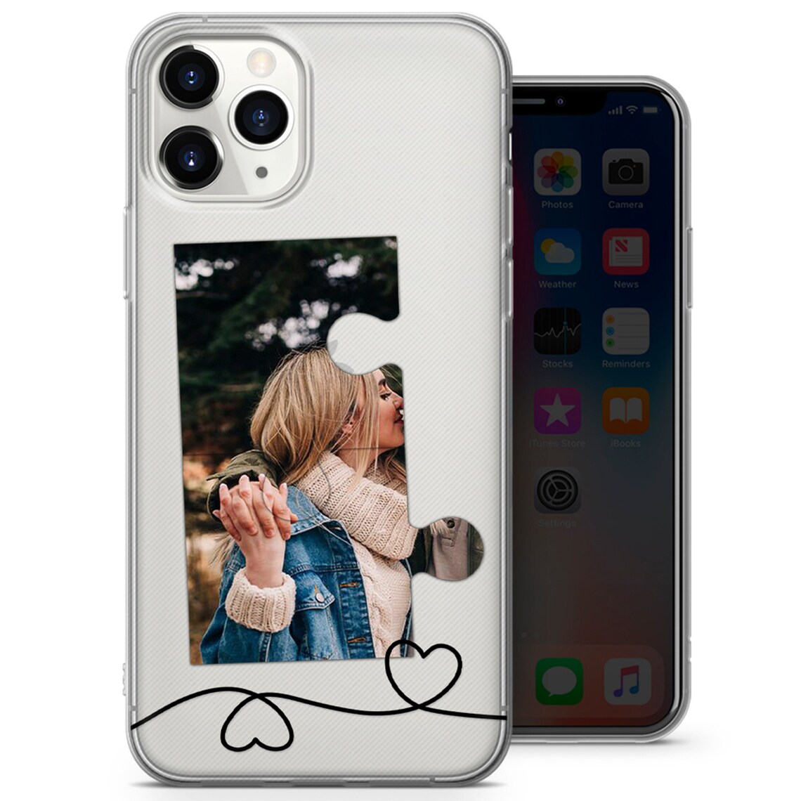 Custom Photo Couple Phone Case fits for iPhone 12/12 Pro/12 Etsy