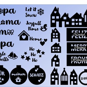 Plotter: Pacote png de Natal | pacote de plotter de natal, coleção de png de natal, coleção de plotter de natal, enfeite de presente diy