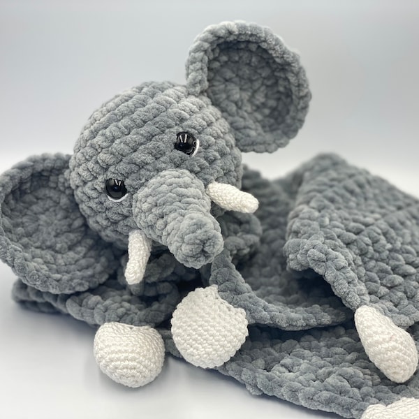 Crochet Pattern Comforter Elefant / Häkelanleitung Schnuffeltuch Elefant