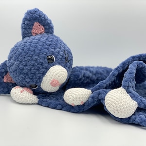 Crochet Pattern Comforter Cuddly Cat / Crochet pattern cuddly blanket, comforter cat kitty
