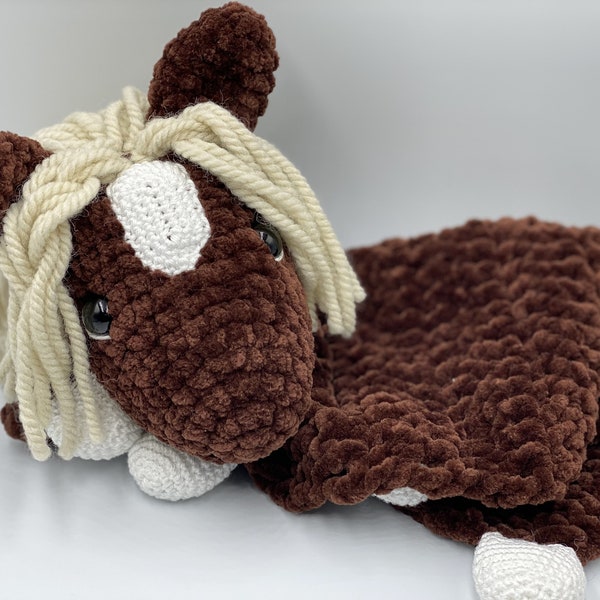 Crochet Pattern - Comforter Cuddly Horse (Schnuffeltuch Schmusetuch PFerd)