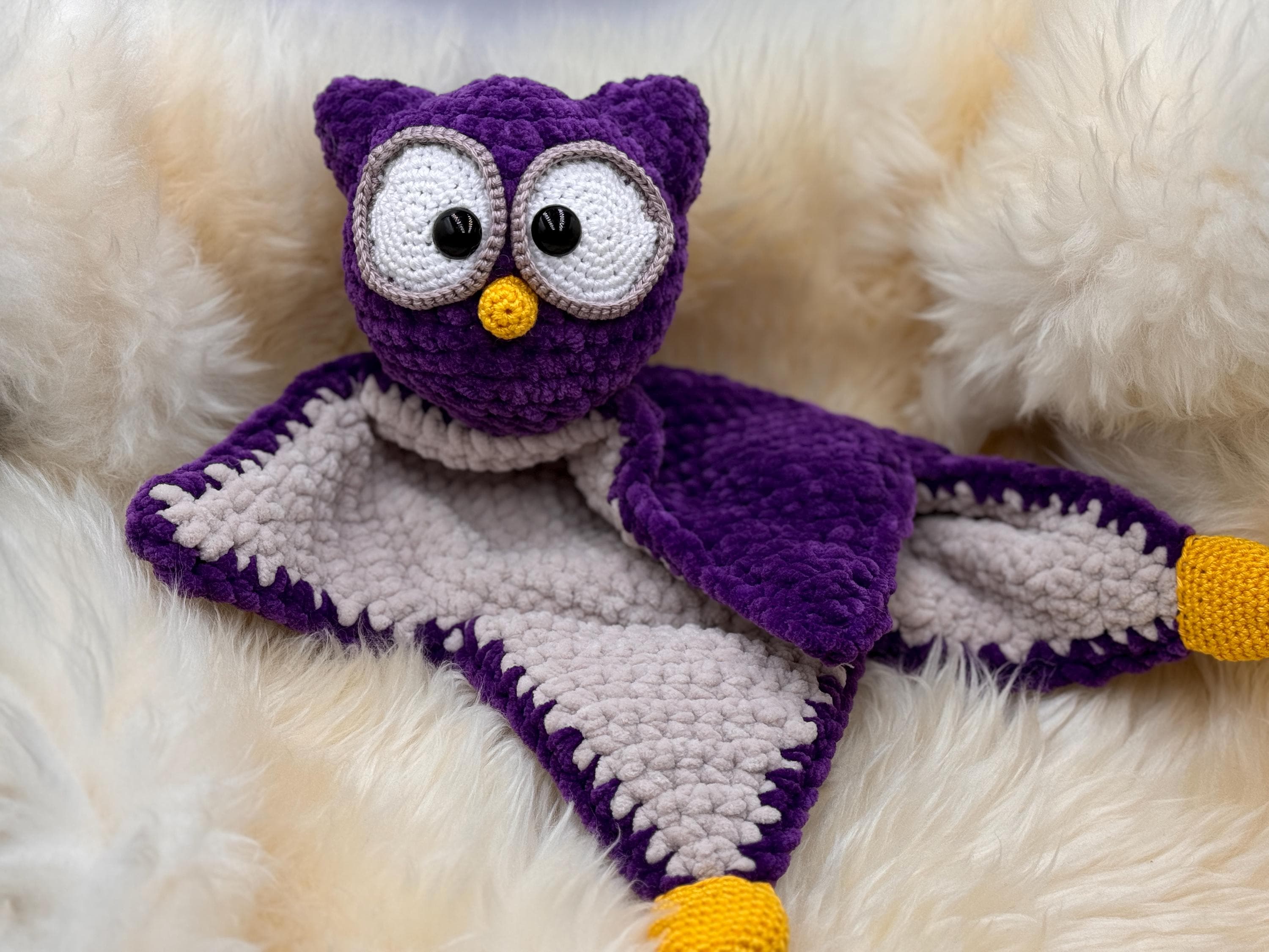 Crochet Pattern / Häkelanleitung - Lovey / Comforter / Schmusetuch / Schnuffeltuch Owl / Eule /
