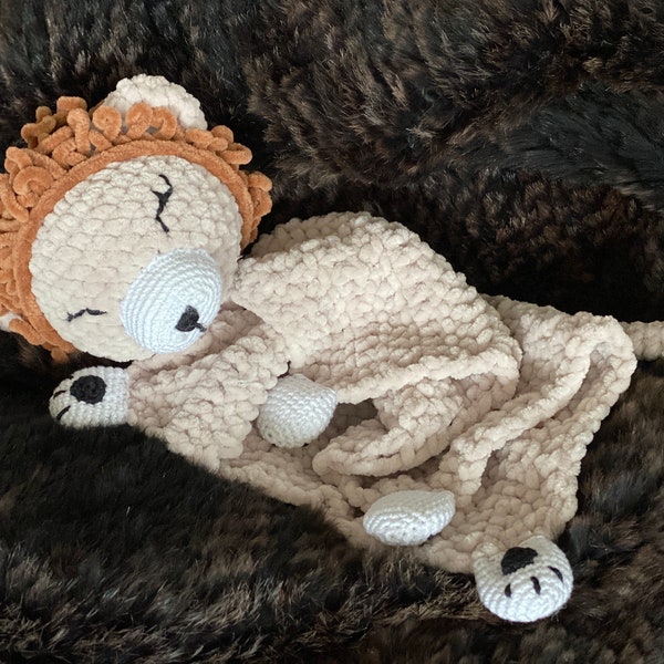 Crochet Pattern - Comforter Cuddly Lion (Schnuffeltuch/Schmusetuch Löwe)