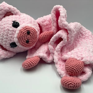 Crochet pattern / crochet pattern cuddle cloth / comforter / lovey pig / pig / piggy