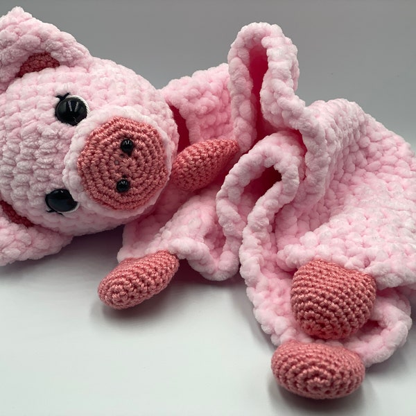 Häkelanleitung / Crochetpattern Schmusetuch / Schnuffeltuch / Comforter / Lovey Schwein / Pig / Piggy
