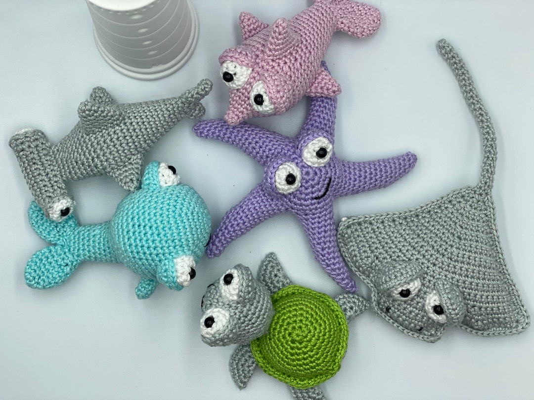 Crochet Pattern Sea Animals / Crochet Instructions Water Inhabitants Etsy