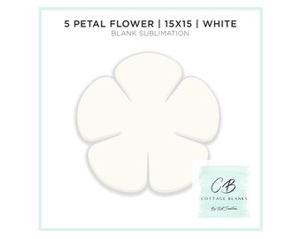 Steel 5 Petal Flower Wall Art Sublimation Blank Metal Cutout for Dye Sublimation and UV Printing 6 Pack