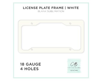 Steel License Plate Frame Sublimation Blank for dye sublimation and UV Printing 6 Pack