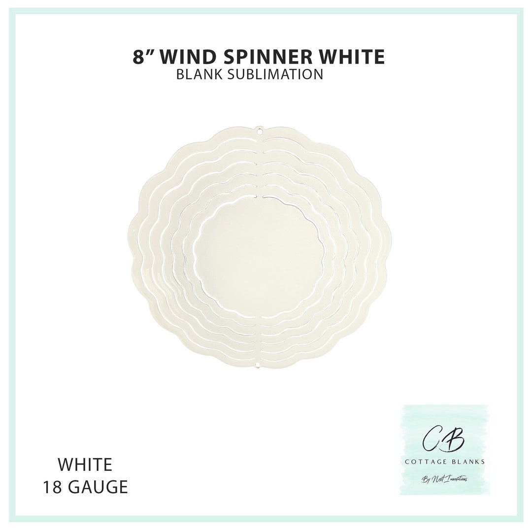 Steel Blank Metal Cutout 6 Inch Wind Spinner Sublimation Blank 6 Pack 