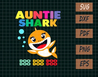 Download Auntie Shark Svg Etsy