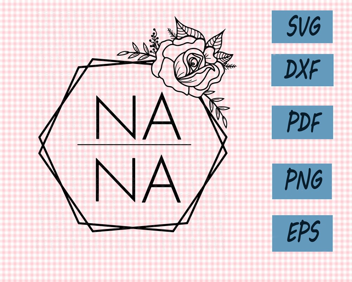 Download Mama Floral Hexagon SVG Svg Files For Cricut SVG Cutting ...
