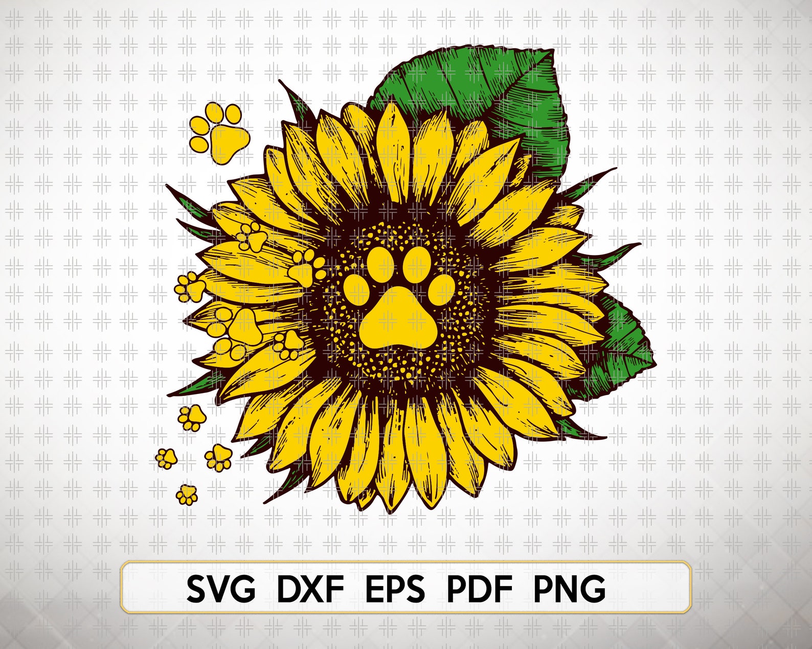 Sunflower Paw Print SVG Svg Files For Cricut SVG Cutting | Etsy