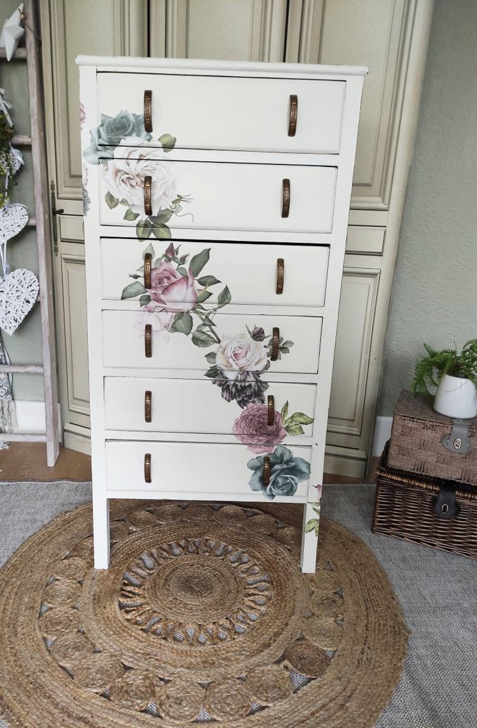 Painted Tallboy Chests of Drawers Sourced and Upcycled to Etsy