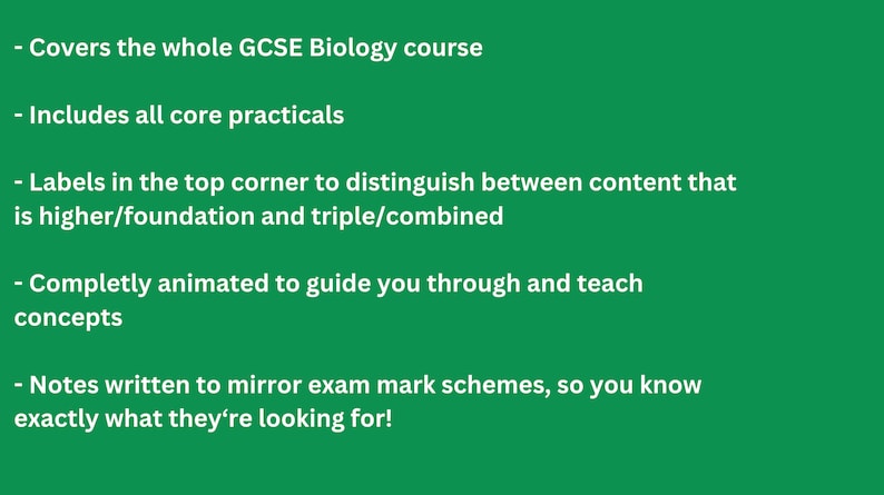 Edexcel GCSE Biology Complete Revision Powerpoint - Etsy