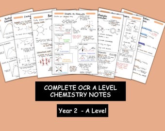 OCR A Level Chemistry (A) Complete Notes - Year 2