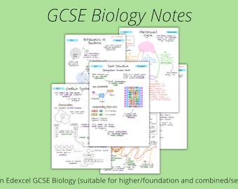 GCSE Biologie Papier 1 und 2 Notizen Bundle