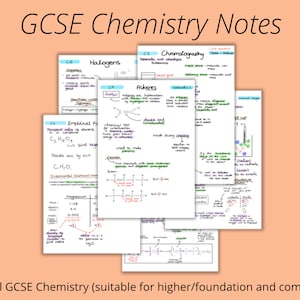 Paquete de notas 1 y 2 del documento de química GCSE