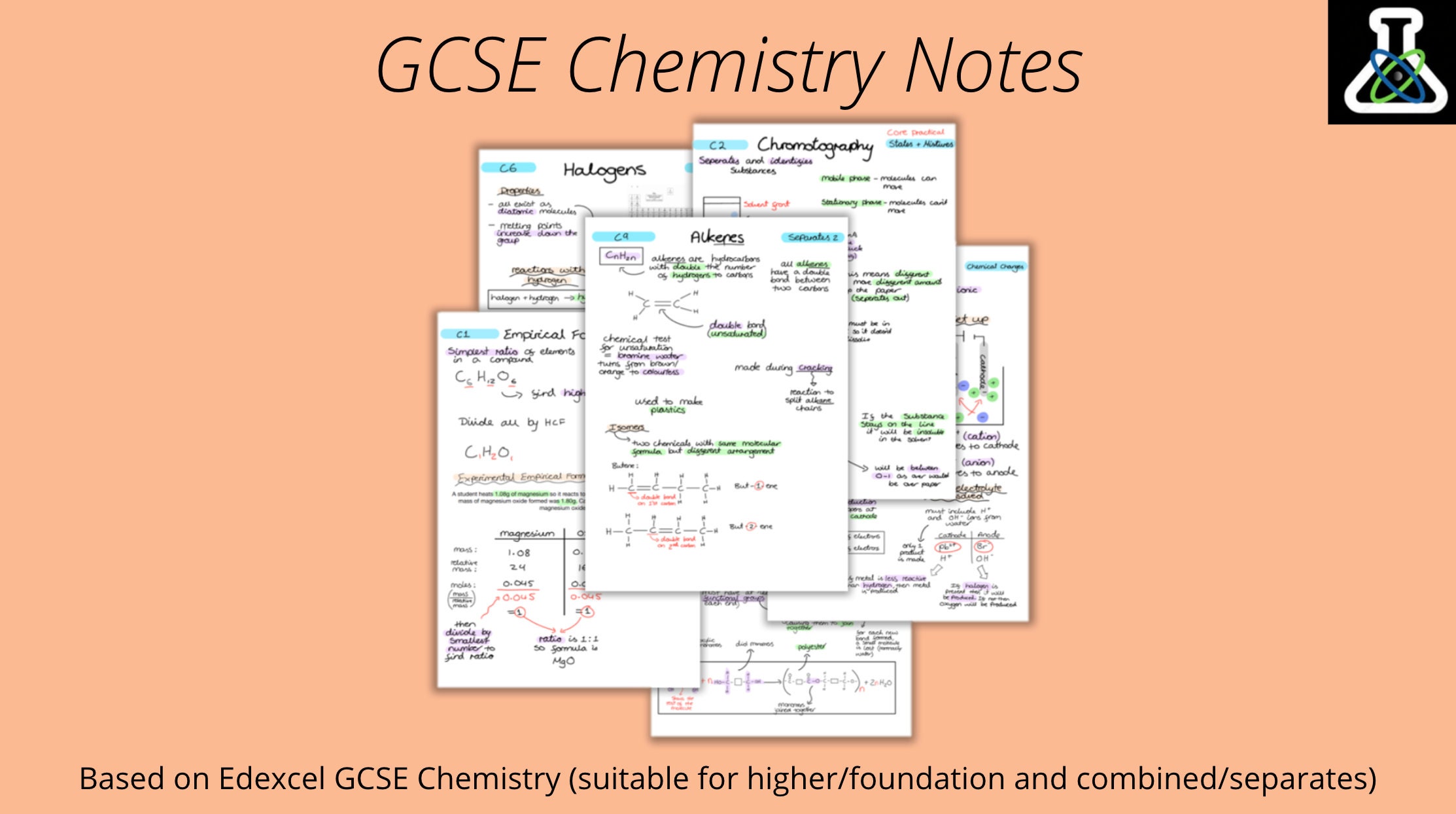 GCSE Chemistry Paper 1 and 2 Notes Bundle